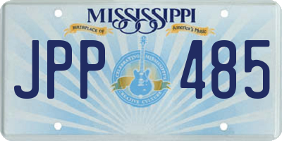 MS license plate JPP485