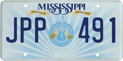 MS license plate JPP491