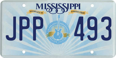 MS license plate JPP493