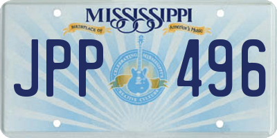 MS license plate JPP496