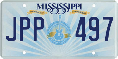 MS license plate JPP497