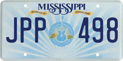 MS license plate JPP498