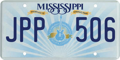 MS license plate JPP506