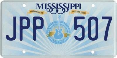MS license plate JPP507