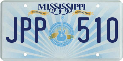 MS license plate JPP510