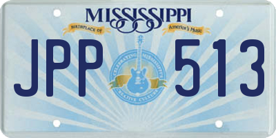 MS license plate JPP513