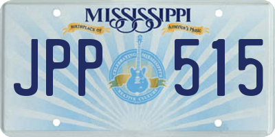 MS license plate JPP515