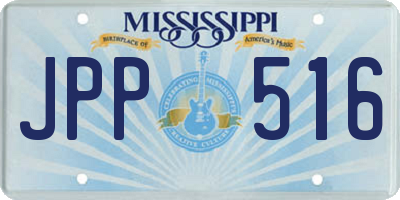 MS license plate JPP516
