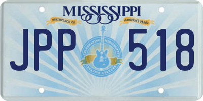 MS license plate JPP518