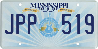 MS license plate JPP519
