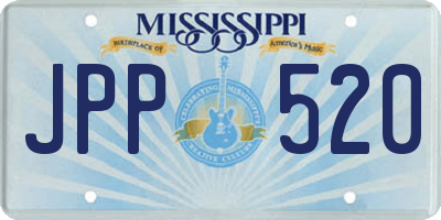 MS license plate JPP520