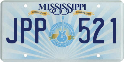 MS license plate JPP521