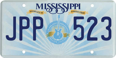 MS license plate JPP523