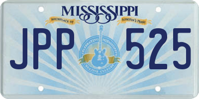MS license plate JPP525
