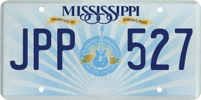MS license plate JPP527