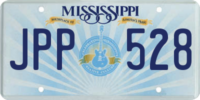 MS license plate JPP528