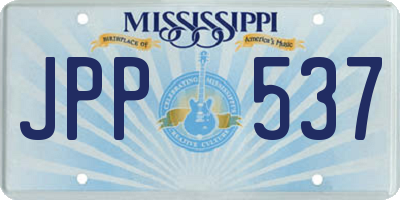 MS license plate JPP537