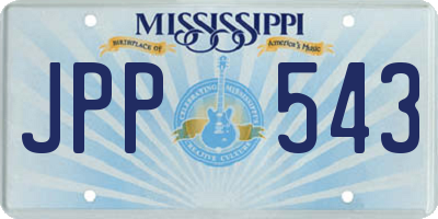 MS license plate JPP543