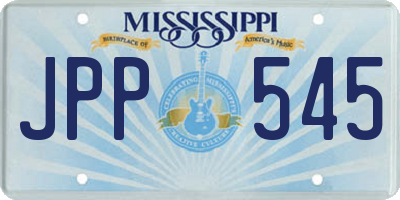 MS license plate JPP545