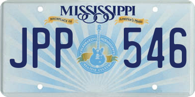 MS license plate JPP546