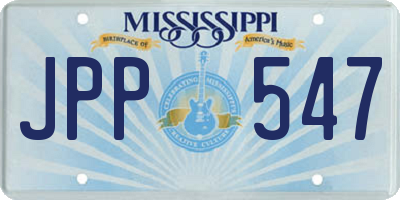 MS license plate JPP547