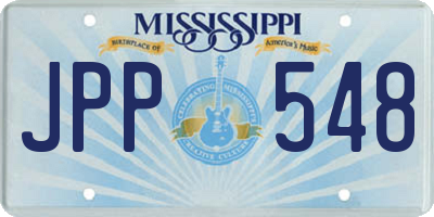 MS license plate JPP548