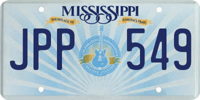 MS license plate JPP549