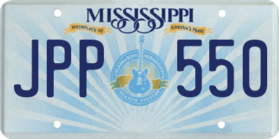 MS license plate JPP550