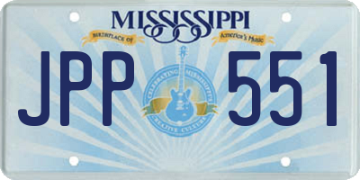 MS license plate JPP551