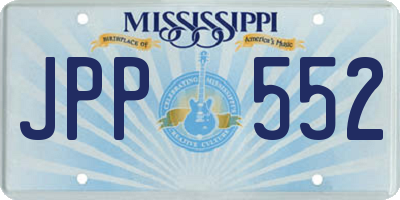 MS license plate JPP552