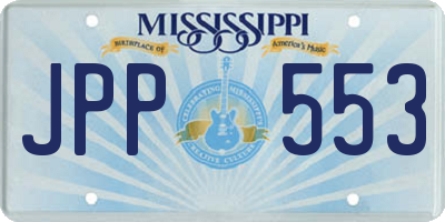 MS license plate JPP553