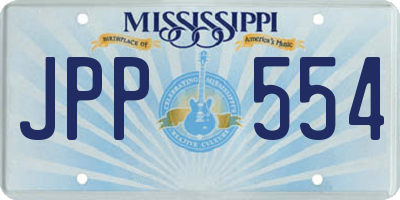 MS license plate JPP554