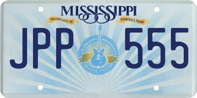 MS license plate JPP555