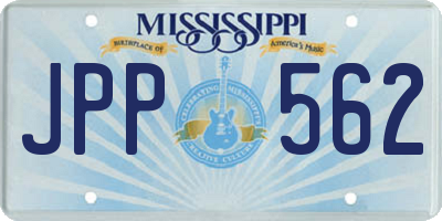 MS license plate JPP562