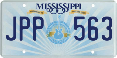 MS license plate JPP563
