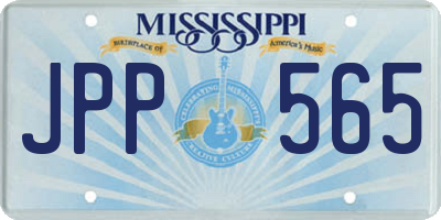 MS license plate JPP565