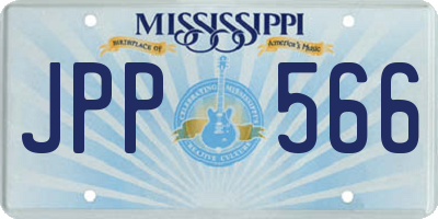 MS license plate JPP566