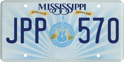 MS license plate JPP570