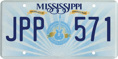 MS license plate JPP571