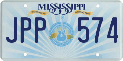 MS license plate JPP574