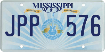 MS license plate JPP576