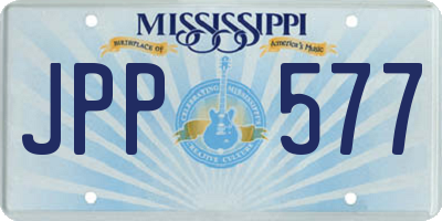 MS license plate JPP577