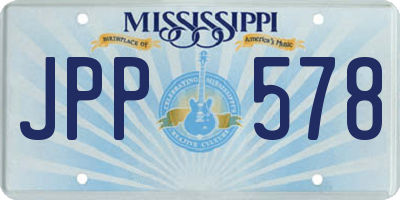 MS license plate JPP578
