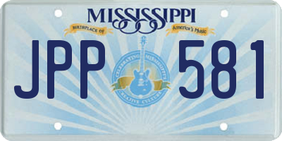 MS license plate JPP581