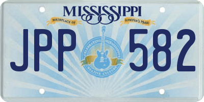 MS license plate JPP582