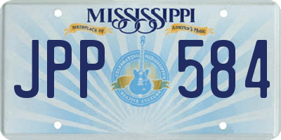 MS license plate JPP584