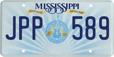 MS license plate JPP589
