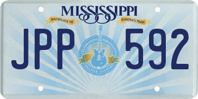 MS license plate JPP592