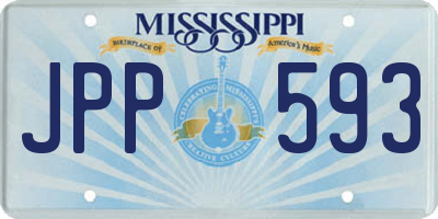 MS license plate JPP593