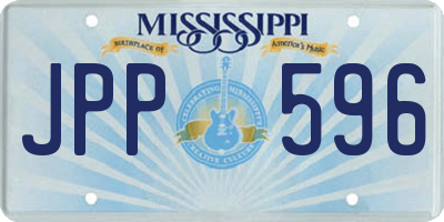MS license plate JPP596
